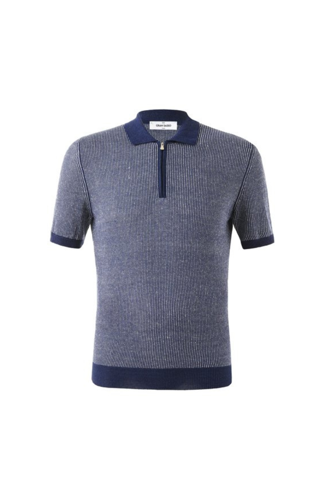 Gran Sasso Men's Knit Zip Up Polo