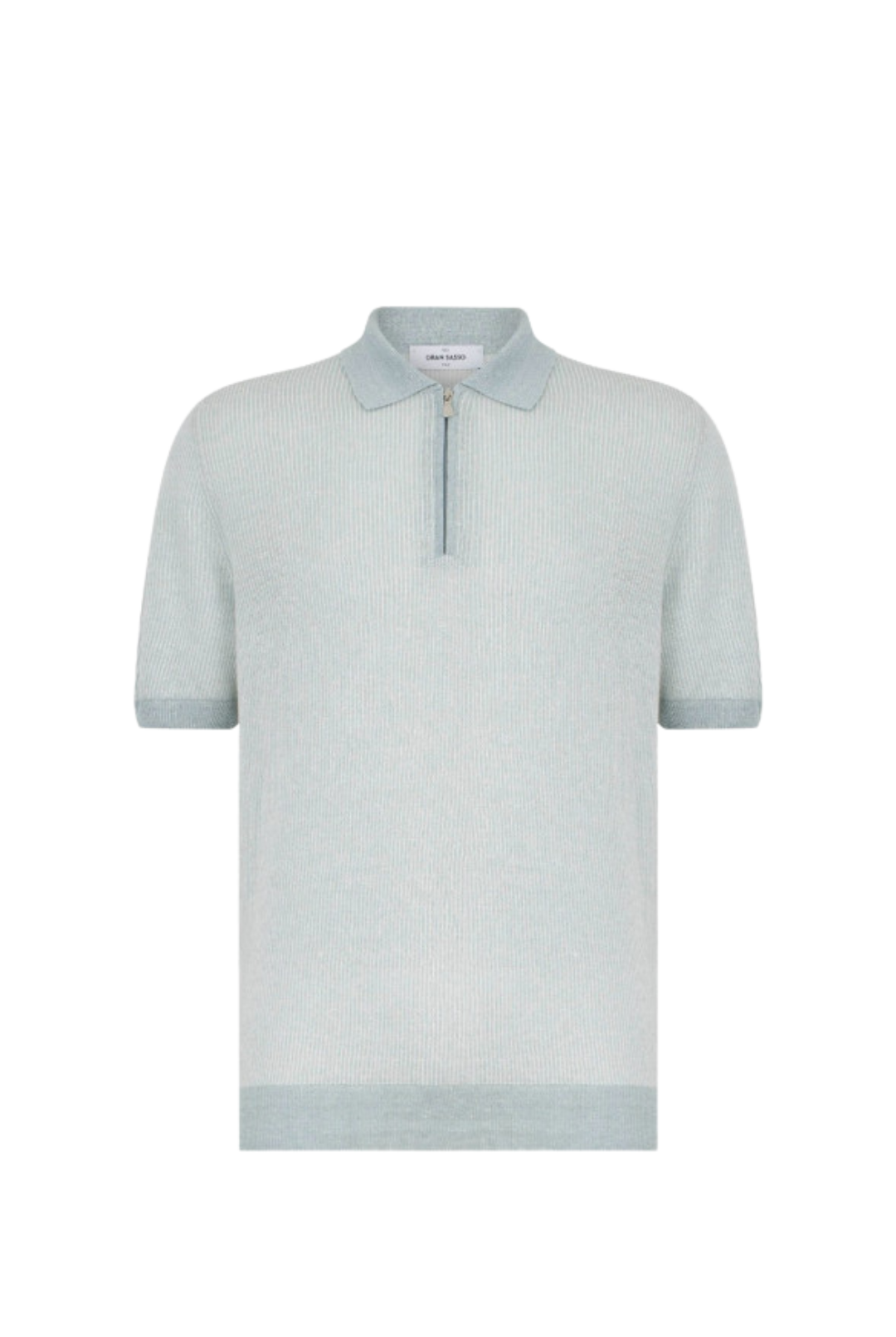 Gran Sasso Men's Knit Zip Up Polo