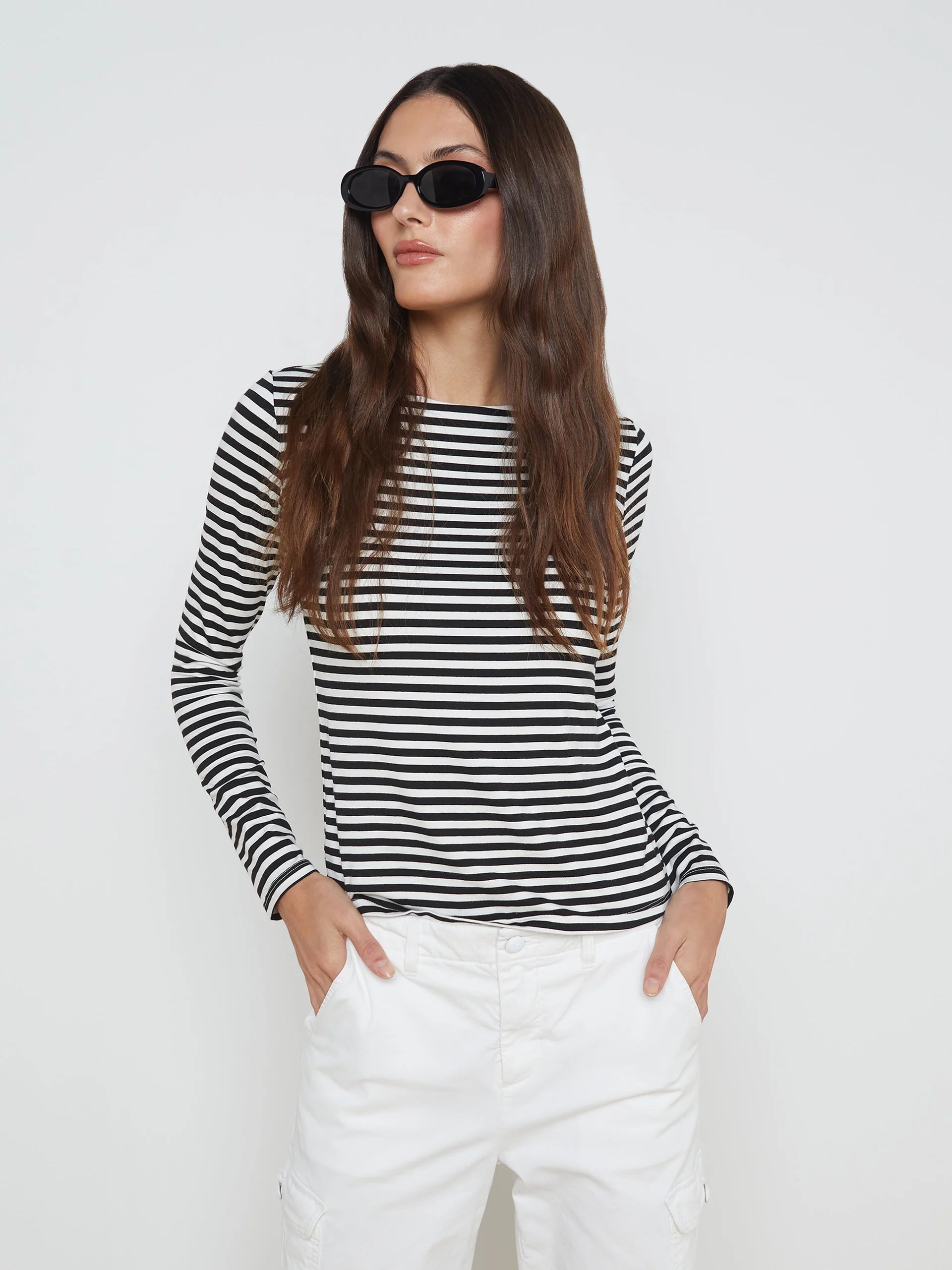 L'Agence Women's Tess Long Sleeve Tee