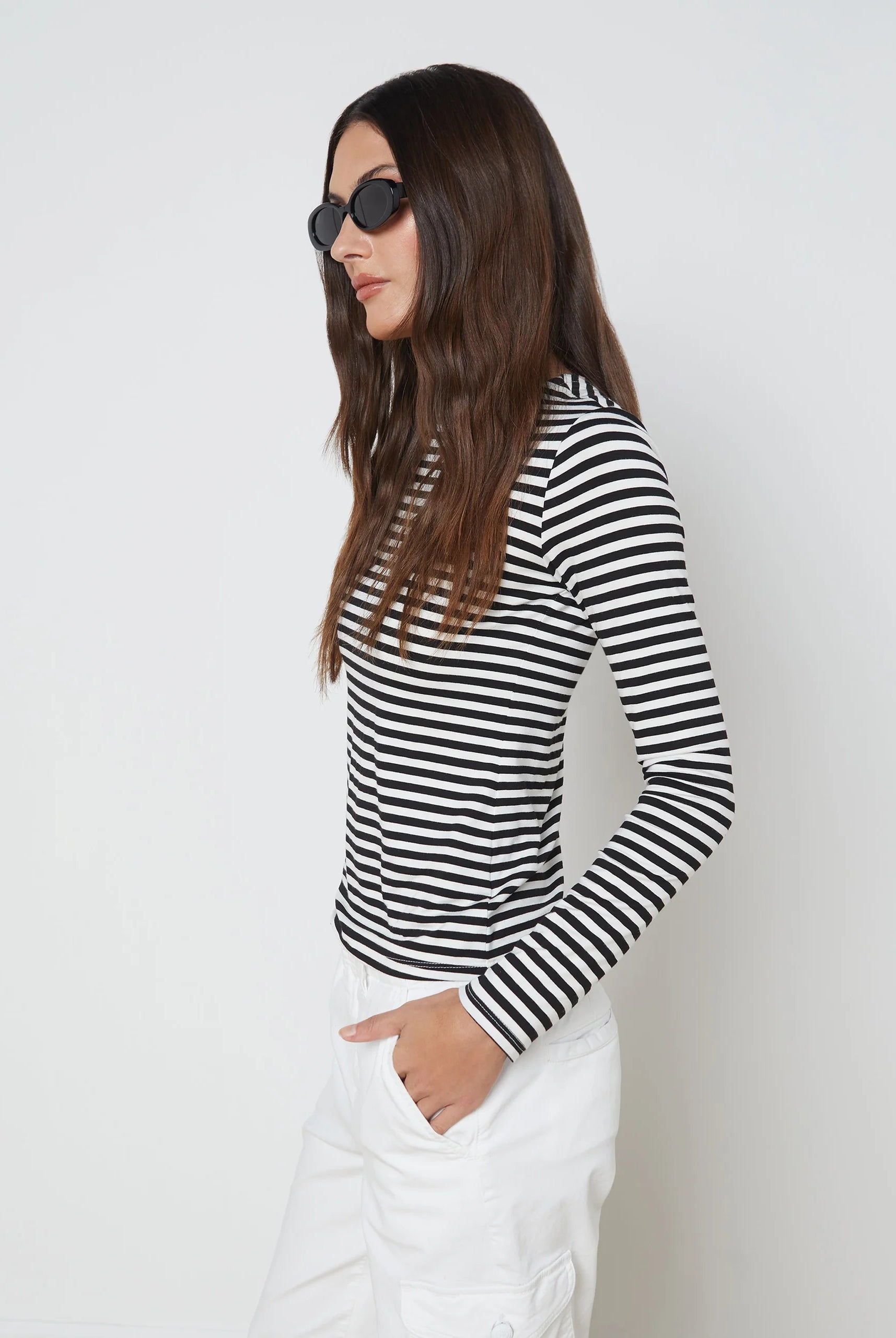 L'Agence Women's Tess Long Sleeve Tee