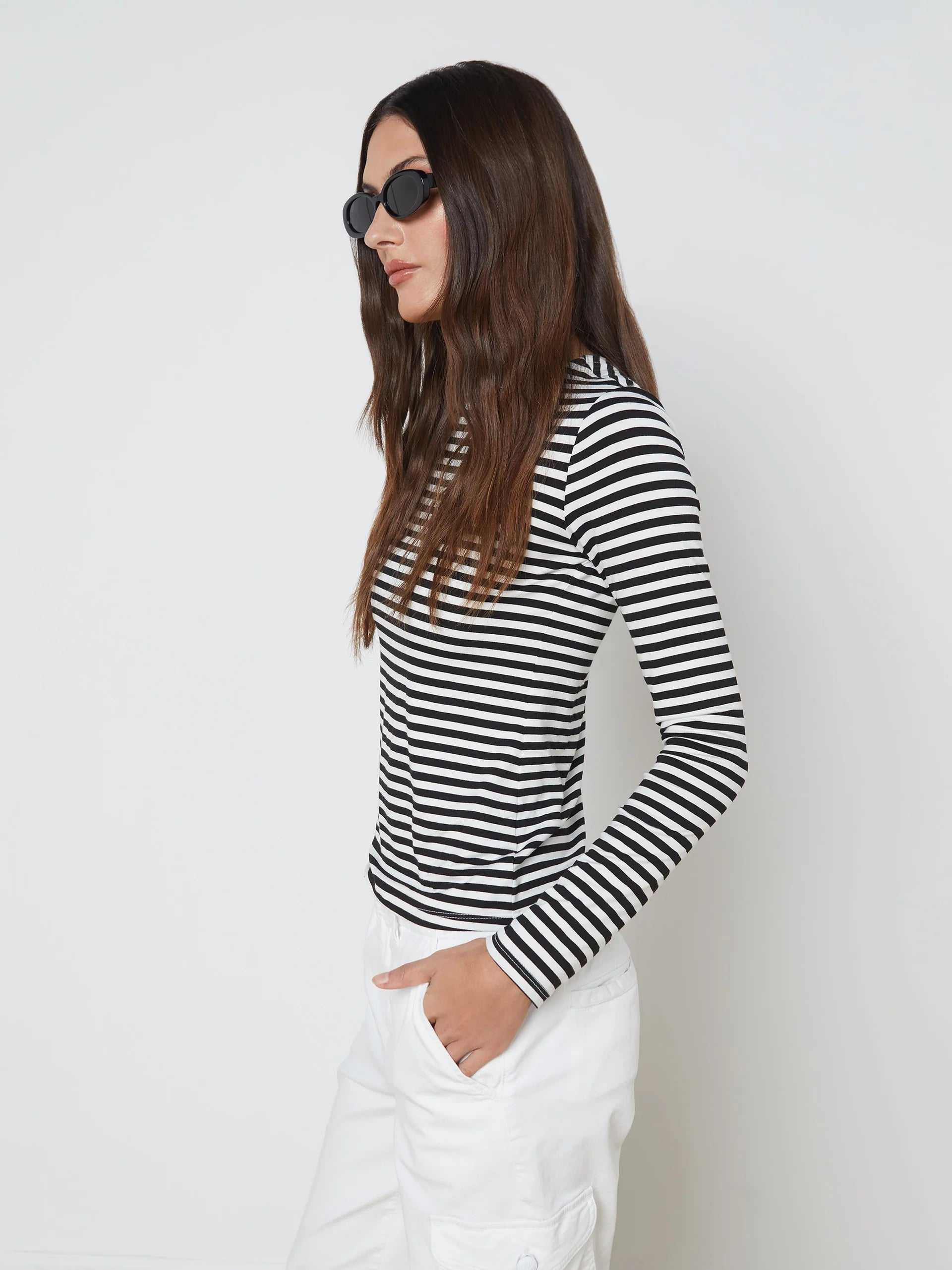 L'Agence Women's Tess Long Sleeve Tee