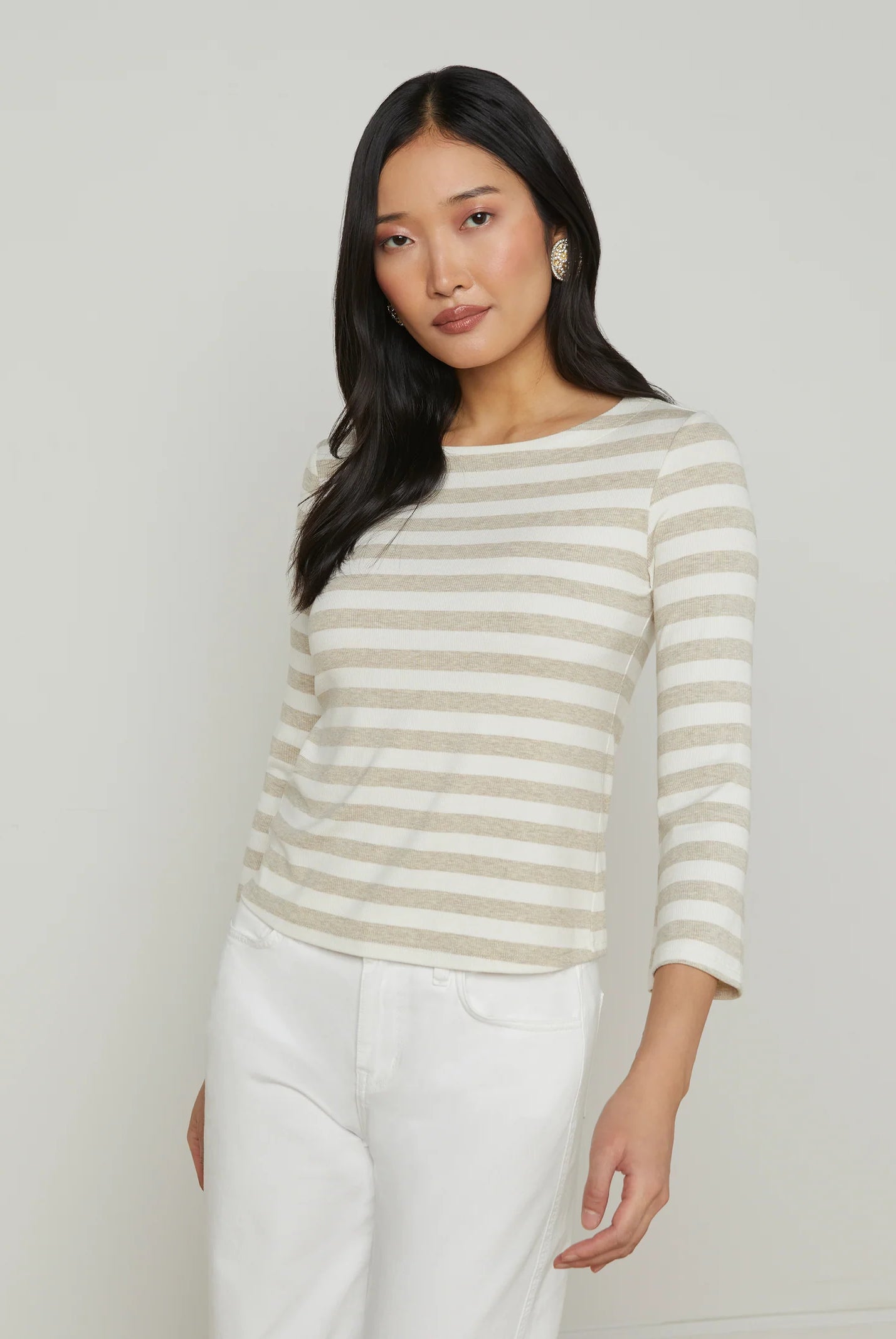 L'Agence Women's Lucille Striped Boatneck Top