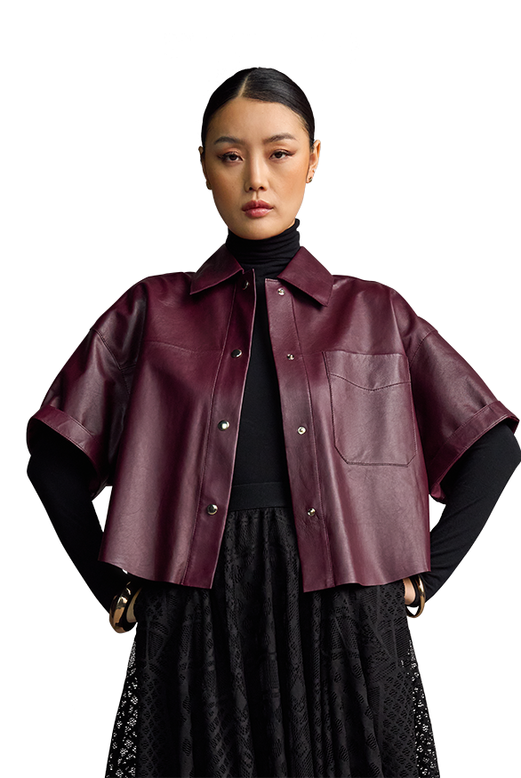 Riani Women's Shirt jacket in Lamb Nappa