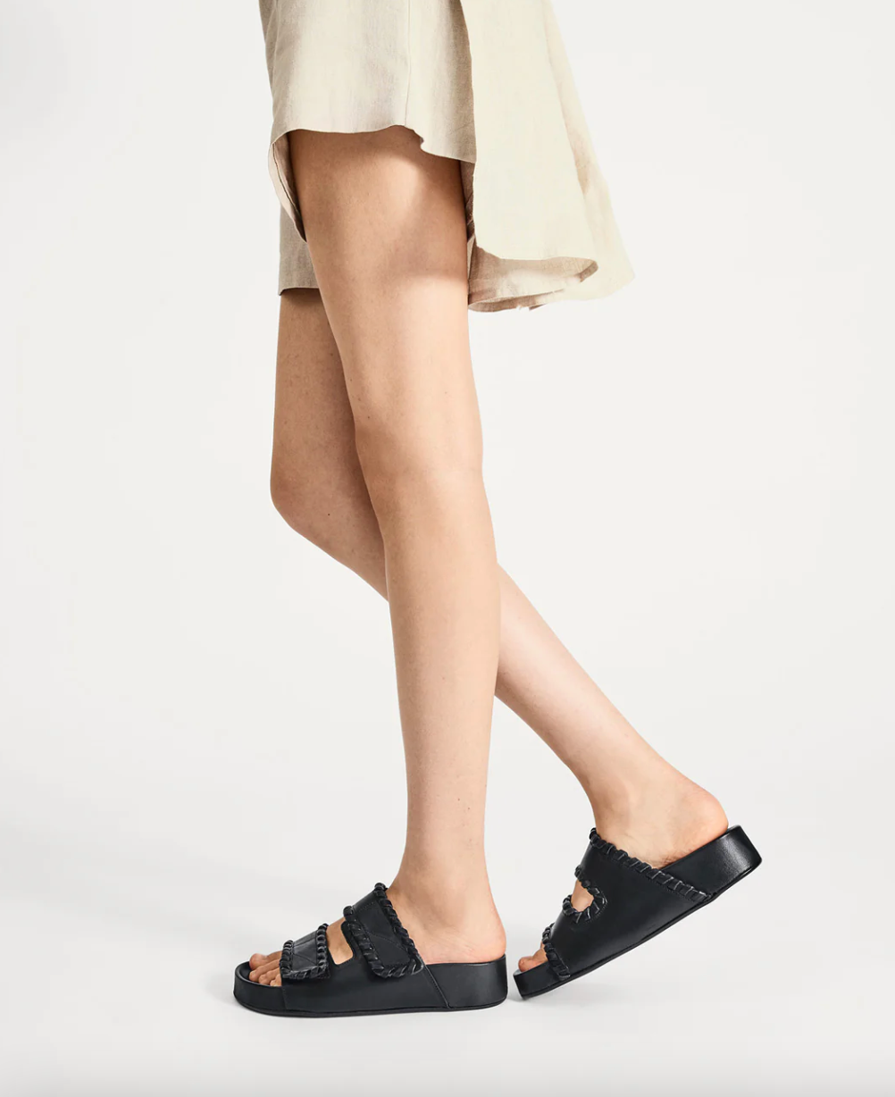 ATP Atelier Women's Furlo Stitch Leather Comfy Sandals