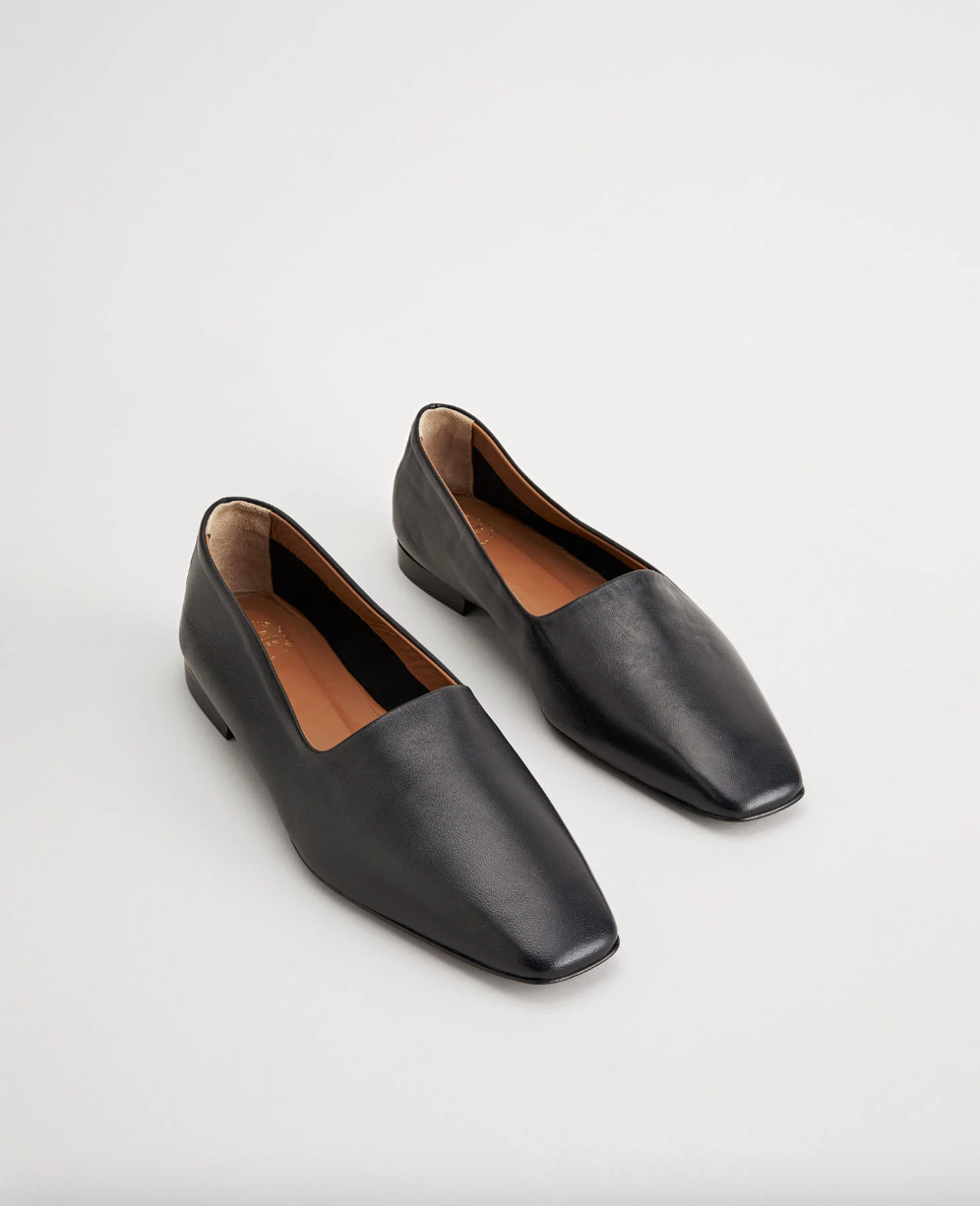 ATP Atelier Women's Shoe Andrano Black Nappa Loafers