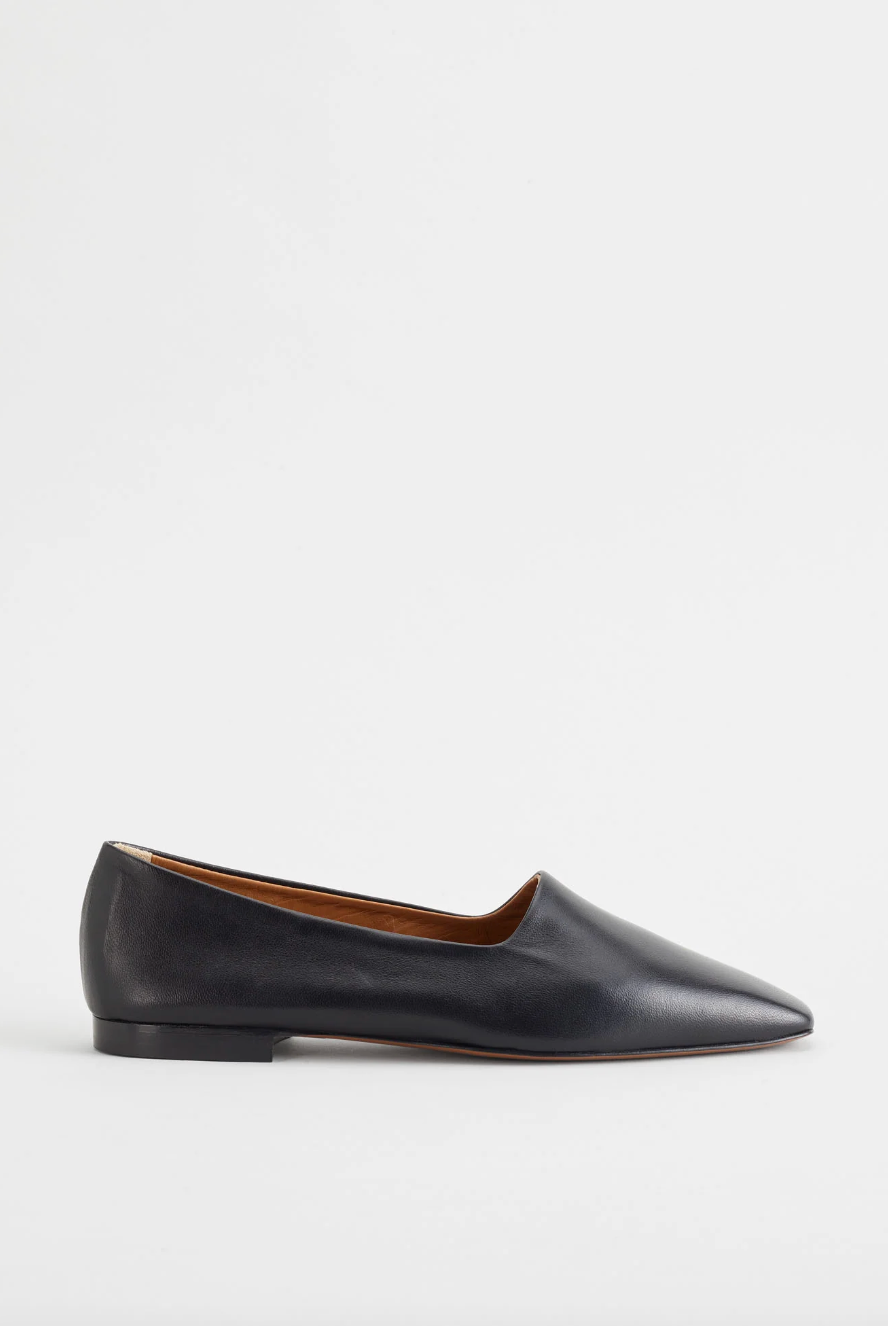 ATP Atelier Women's Shoe Andrano Black Nappa Loafers