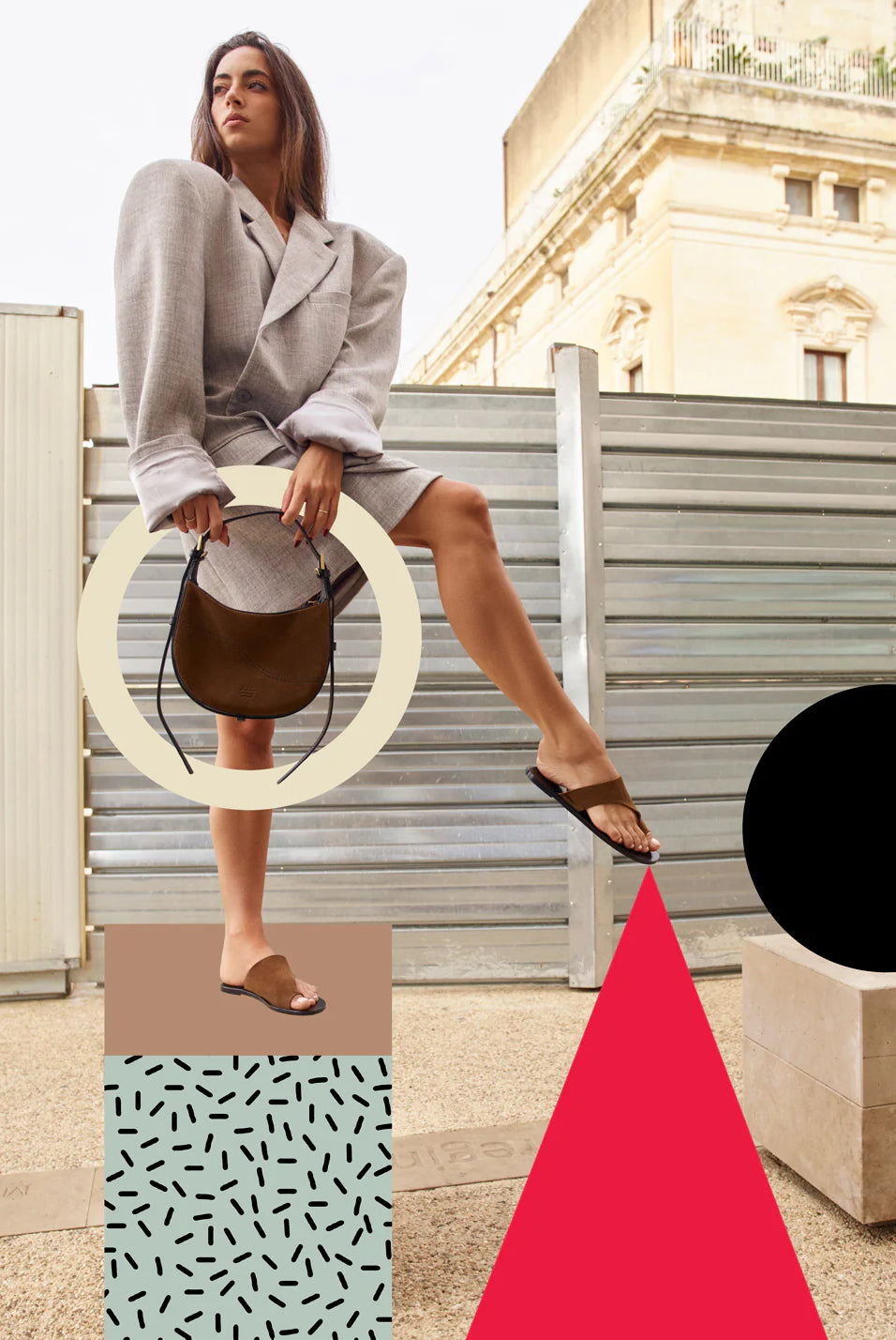 ATP Women's Rosa Cannella Suede Cutout Sandal