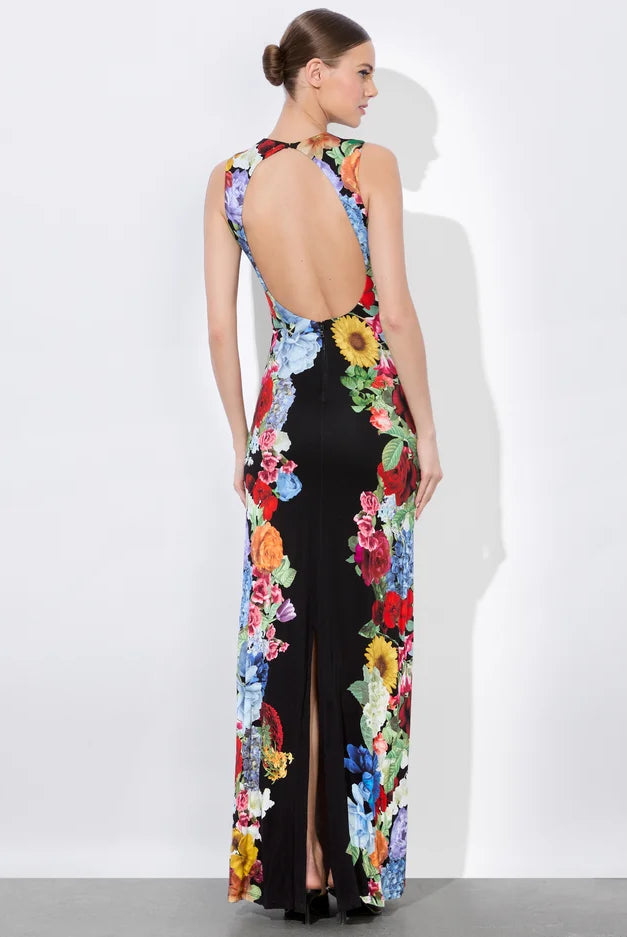 Alice + Olivia Women's Delora Open Back Maxi Dress