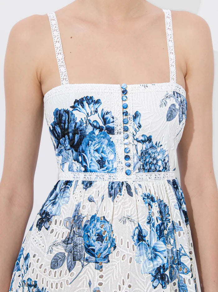 Alice + Olivia Women's Fallon Babydoll Mini Dress