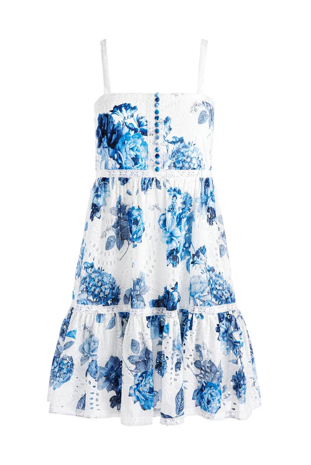 Alice + Olivia Women's Fallon Babydoll Mini Dress