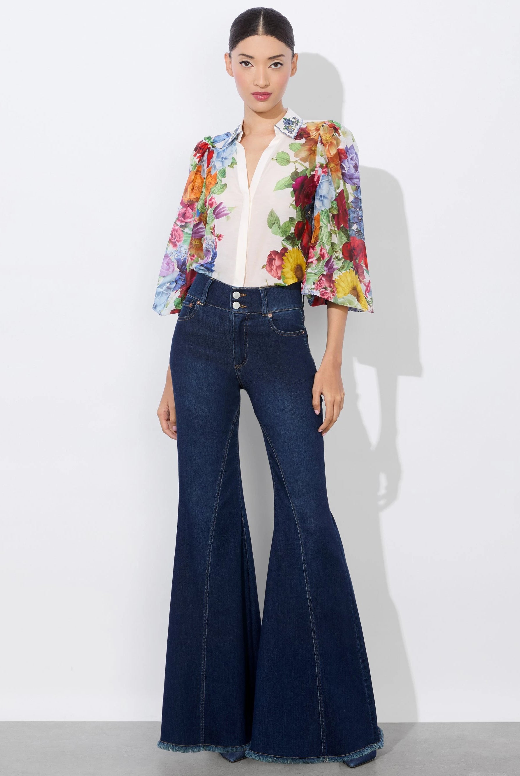 Alice + Olivia Women's Roanne Button Down Blouse