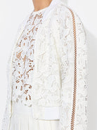 Alice + Olivia Women's Russie Lace Bomber Jacket