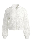 Alice + Olivia Women's Russie Lace Bomber Jacket