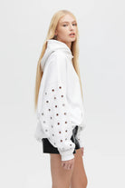 CHRLDR Women's Hira Grommet Sleeves P E Hoodie