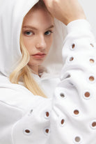 CHRLDR Women's Hira Grommet Sleeves P E Hoodie