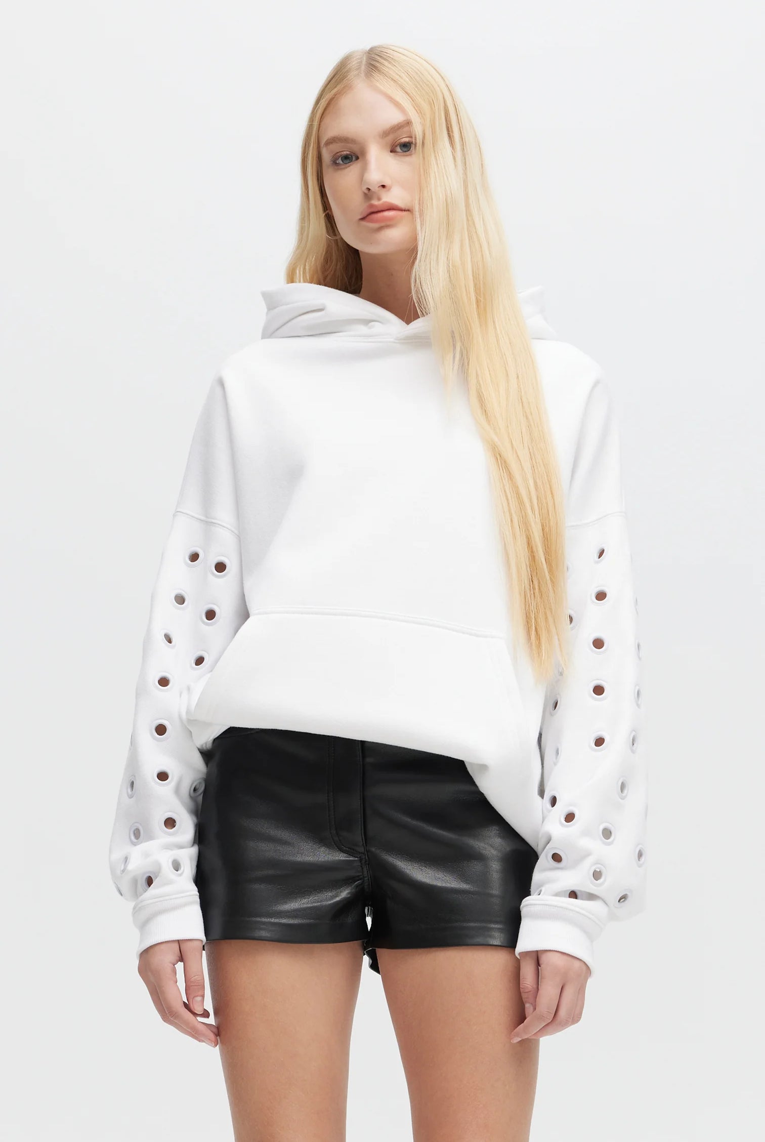 CHRLDR Women's Hira Grommet Sleeves P E Hoodie