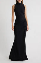 Chiara Boni Women's Siman Bead Detail Sleeveless Mermaid Gown