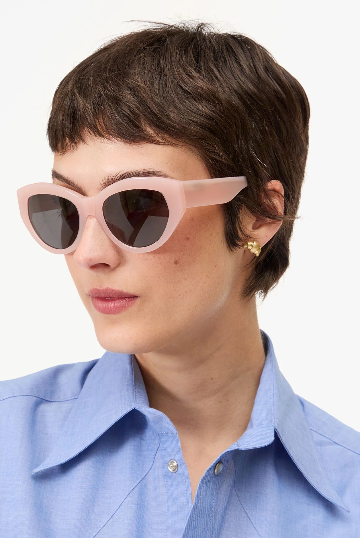 Clare V Women's Croissant Stud Earrings