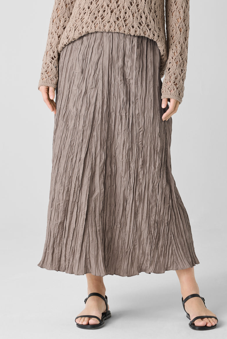 Eileen Fisher Women's Crushed Silk Flared Skirt