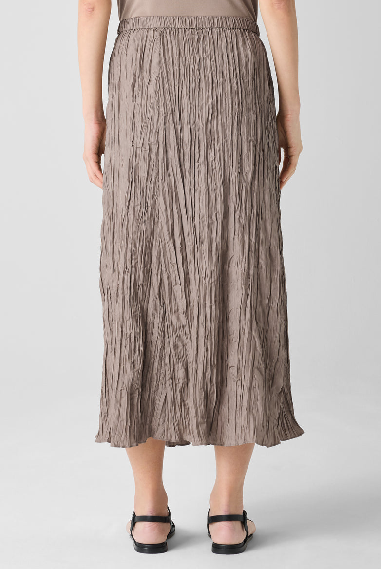 Eileen Fisher Women's Crushed Silk Flared Skirt