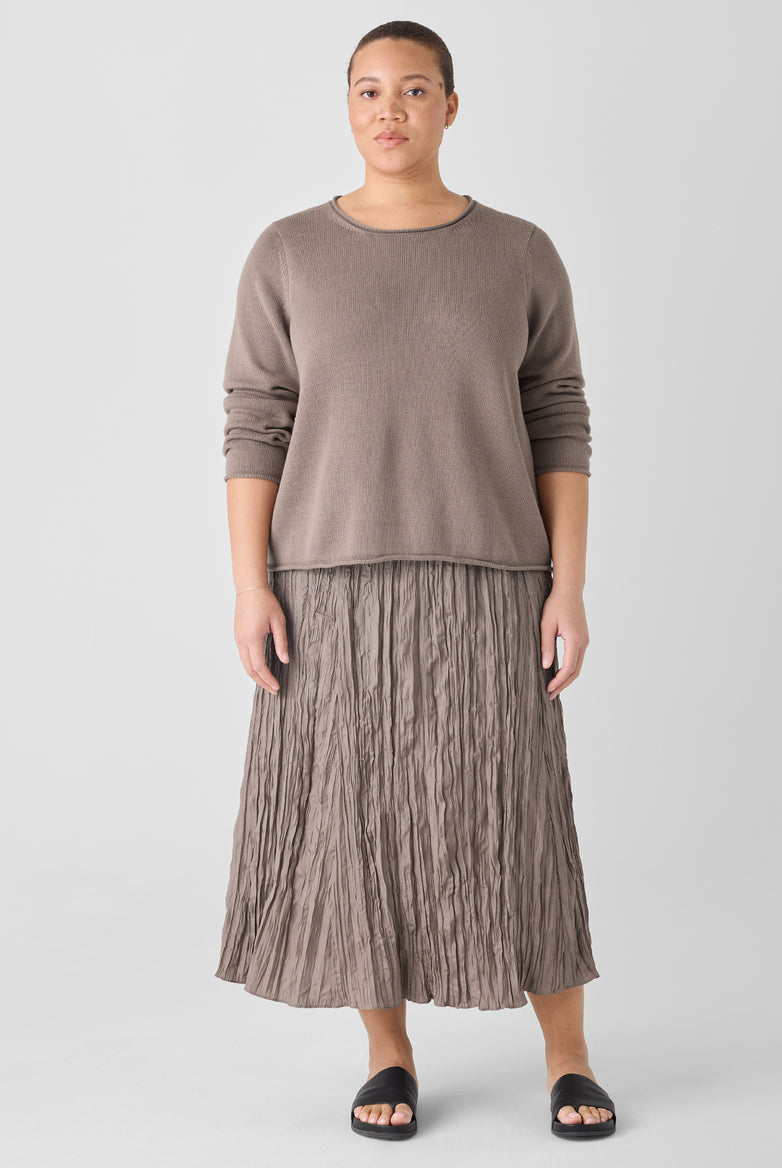 Eileen Fisher Women's Crushed Silk Flared Skirt