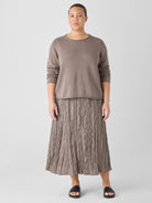 Eileen Fisher Women's Crushed Silk Flared Skirt
