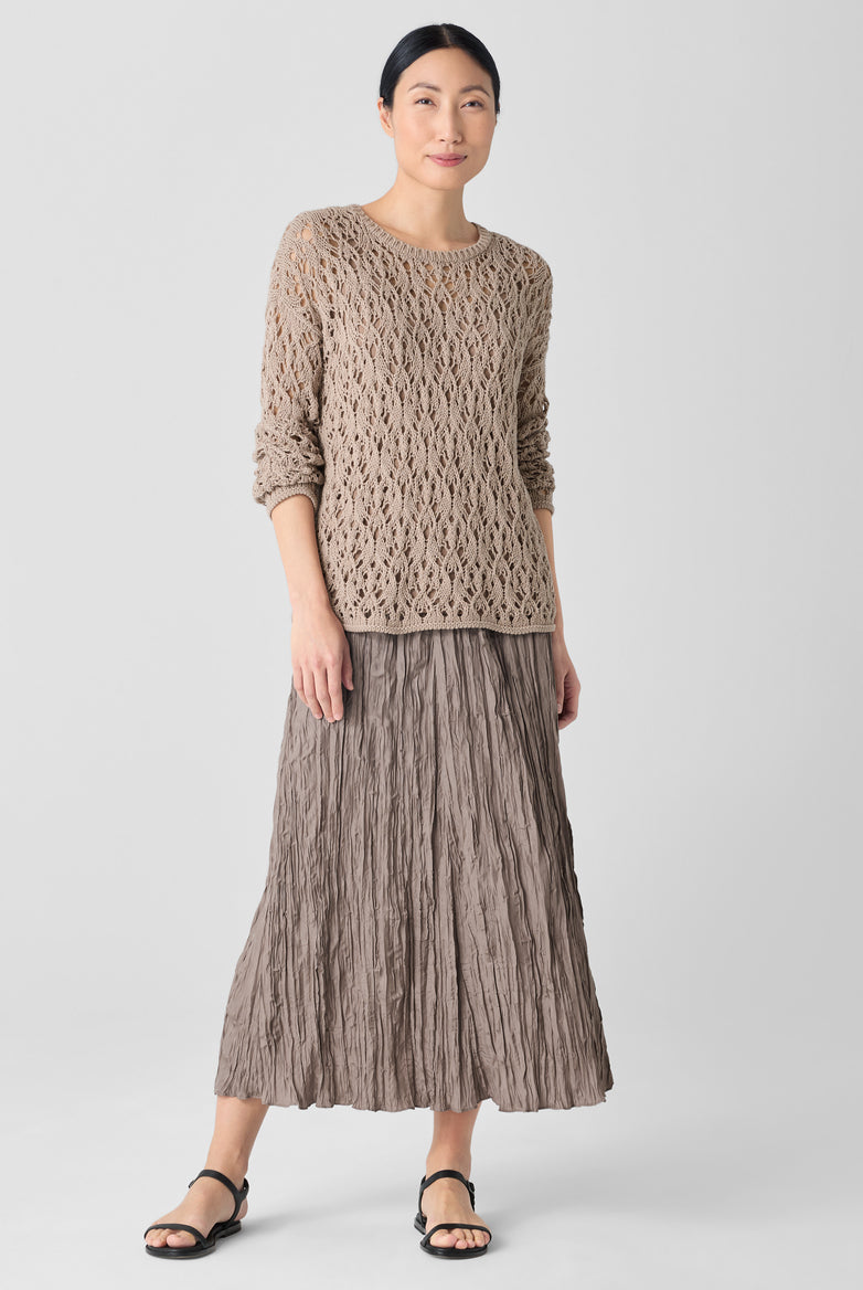 Eileen Fisher Women's Crushed Silk Flared Skirt