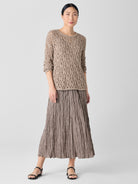 Eileen Fisher Women's Crushed Silk Flared Skirt