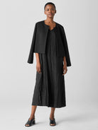 Eileen Fisher Women's Crushed Silk V-Neck Dress