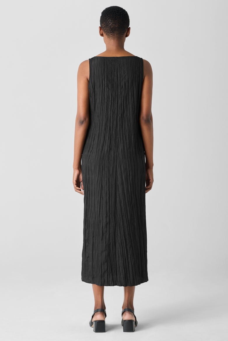 Eileen Fisher Women's Crushed Silk V-Neck Dress