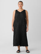 Eileen Fisher Women's Crushed Silk V-Neck Dress