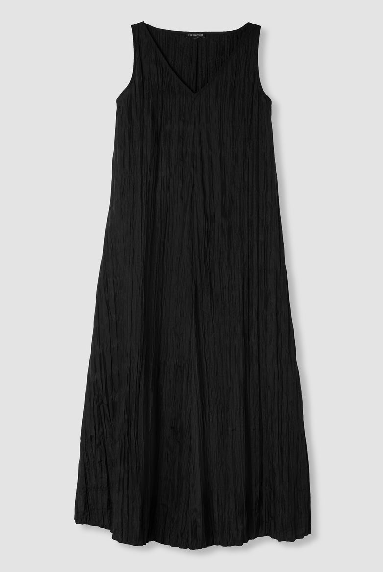 Eileen Fisher Women's Crushed Silk V-Neck Dress