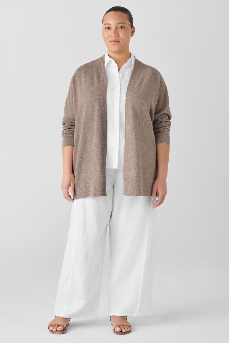 Eileen Fisher Women's Organic Linen Cotton Long Cardigan
