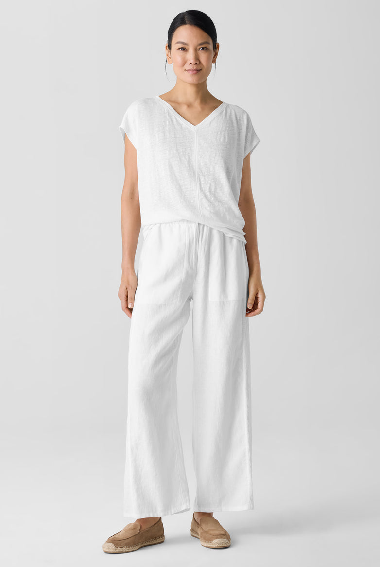 Eileen Fisher Women's Organic Linen Wide-Leg Trouser Pant