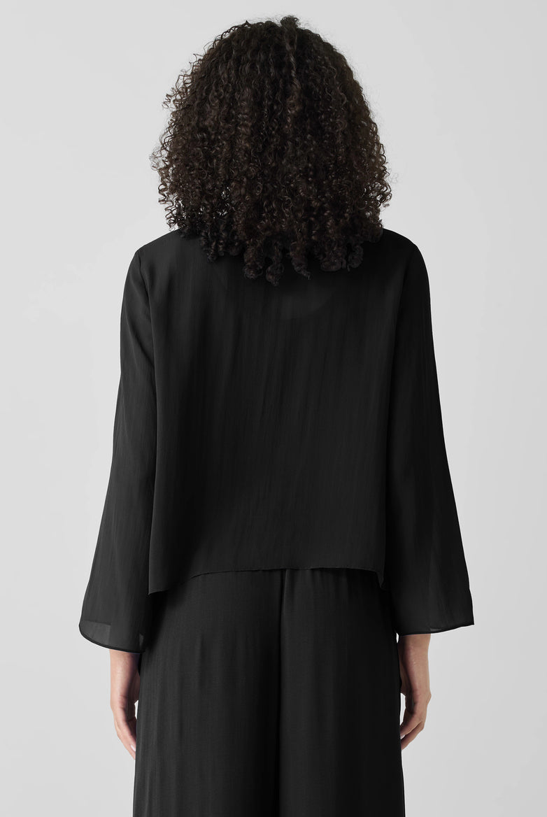 Eileen Fisher Women's Sheer Silk Georgette Tie Jacket