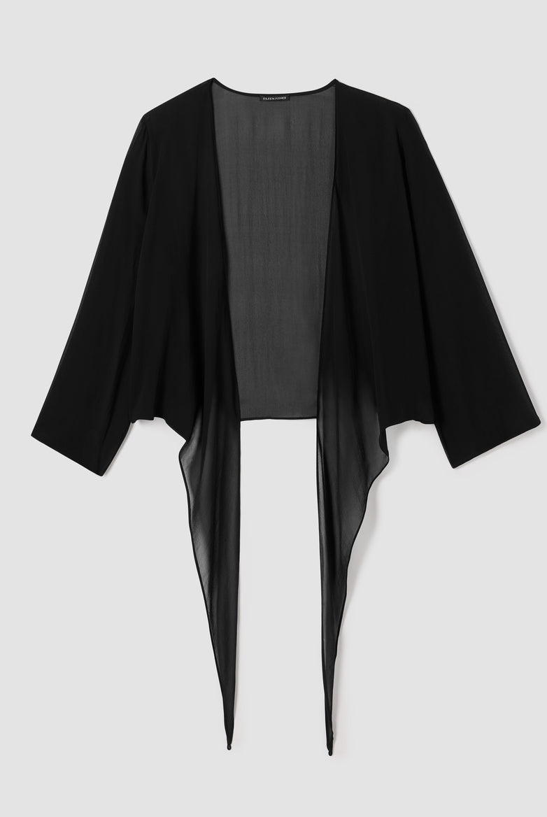 Eileen Fisher Women's Sheer Silk Georgette Tie Jacket