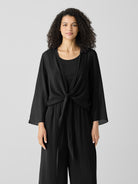 Eileen Fisher Women's Sheer Silk Georgette Tie Jacket