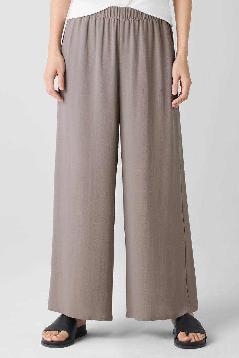 Eileen Fisher Women's Silk Georgette Crepe Wide-Leg Pant