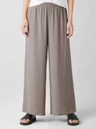 Eileen Fisher Women's Silk Georgette Crepe Wide-Leg Pant