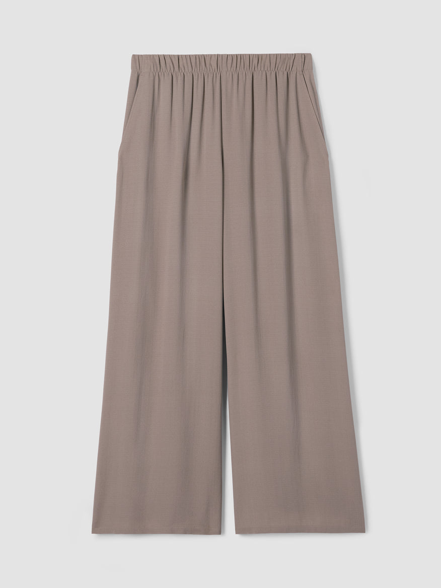 Eileen Fisher Women's Silk Georgette Crepe Wide-Leg Pant