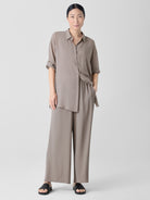 Eileen Fisher Women's Silk Georgette Crepe Wide-Leg Pant