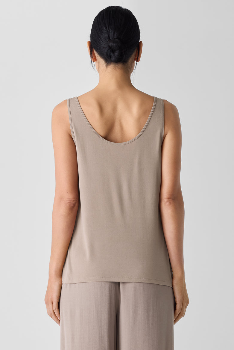 Eileen Fisher Women's Stretch Silk Jersey Scoop Neck Tank