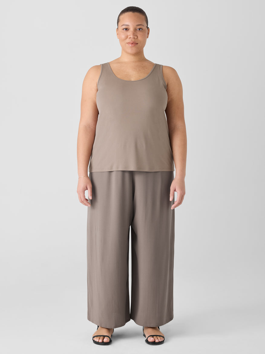 Eileen Fisher Women's Stretch Silk Jersey Scoop Neck Tank