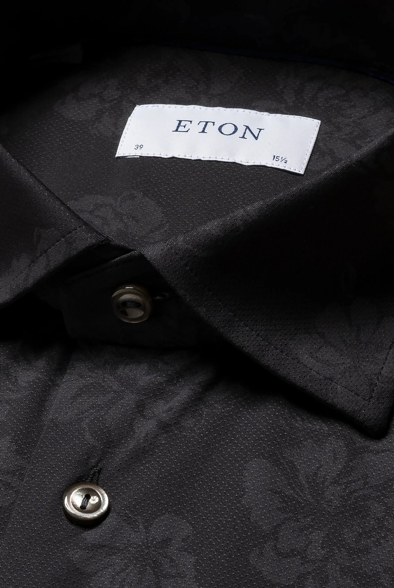 Eton Men's Black Floral Print Four-Way Stretch Shirt