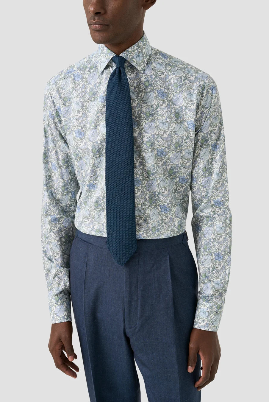Eton Men's Floral Print Signature Twill Shirt