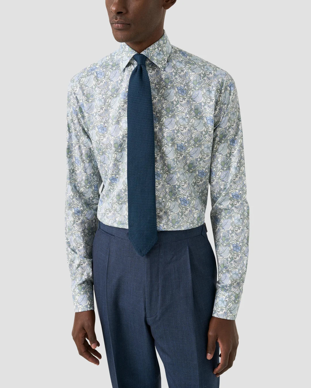 Eton Men's Floral Print Signature Twill Shirt
