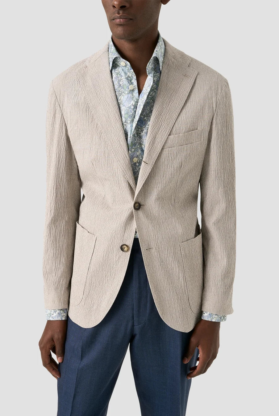 Eton Men's Floral Print Signature Twill Shirt