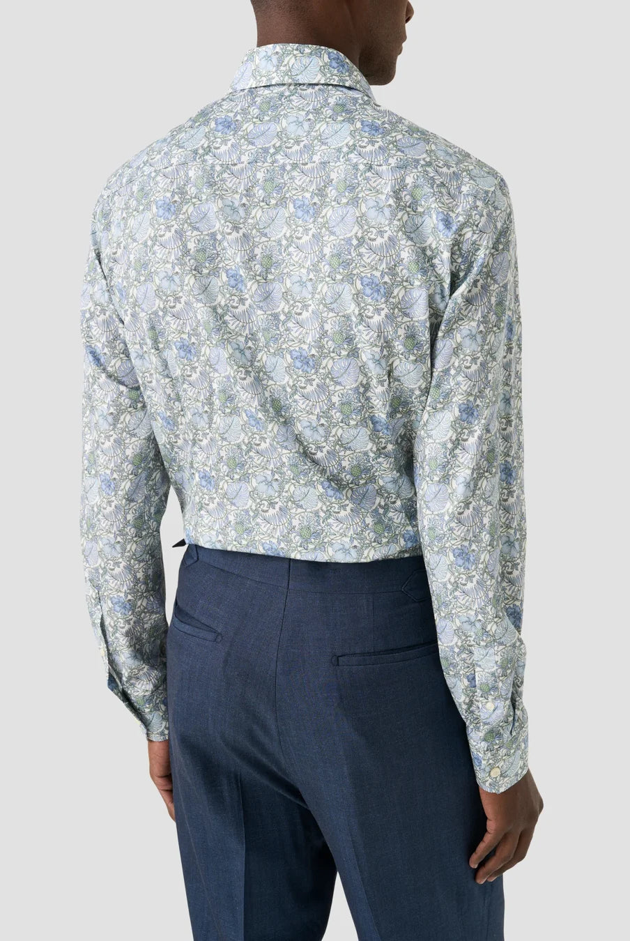 Eton Men's Floral Print Signature Twill Shirt