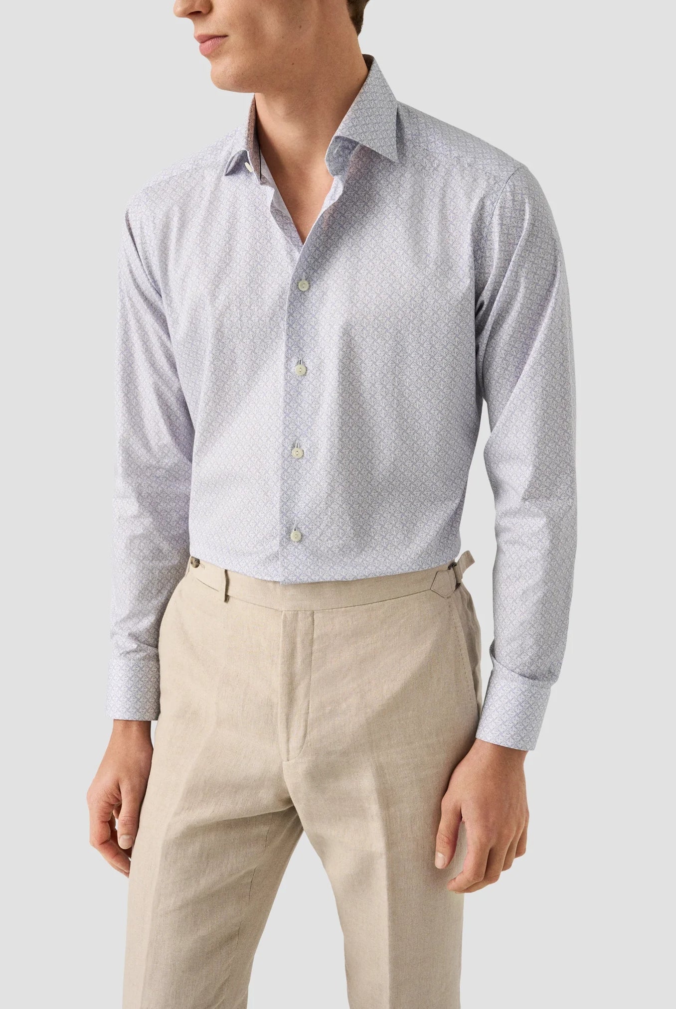 Eton Men's Geometric Signature Twill Shirt