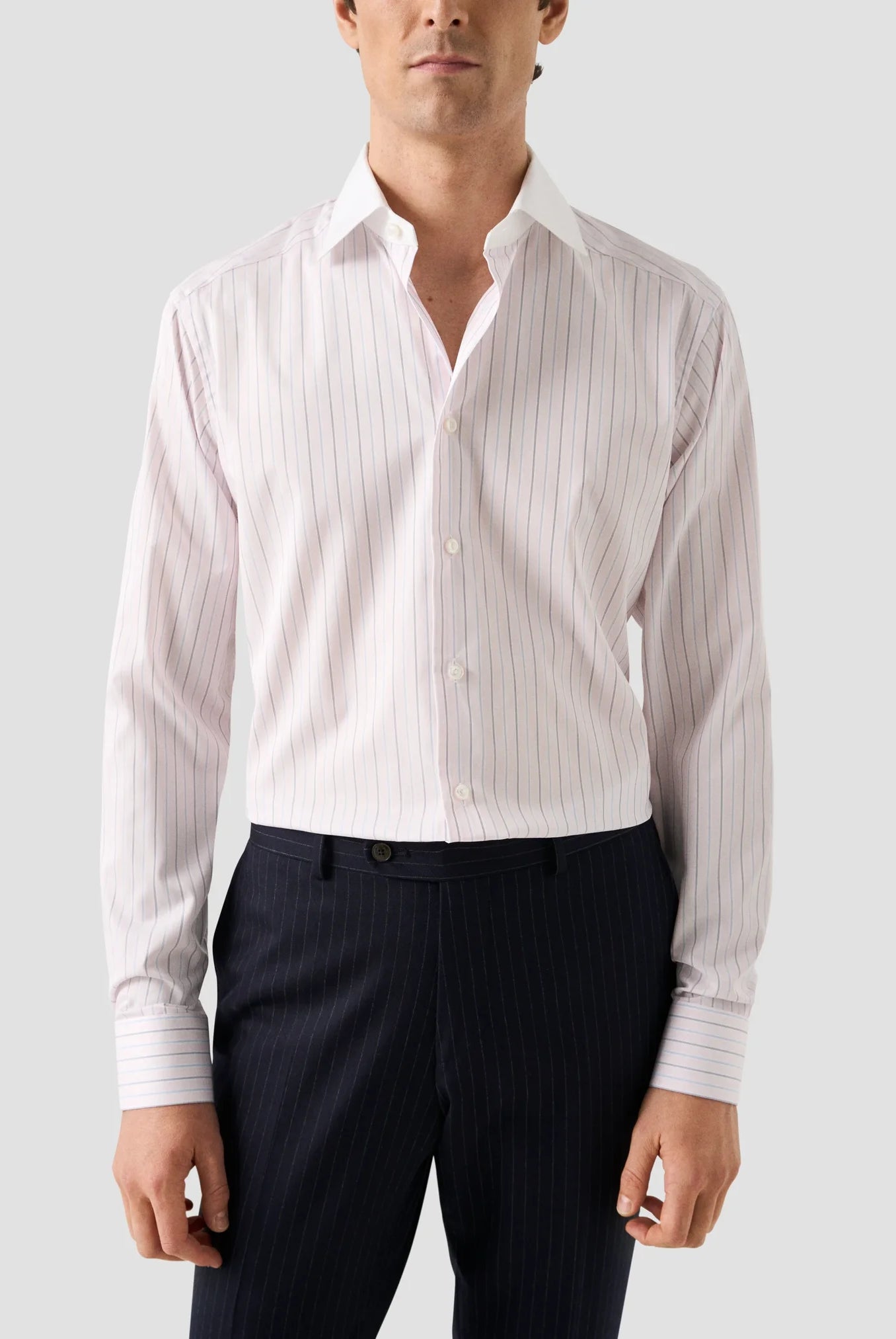 Eton Men's White Collar Supima 120 Shirt
